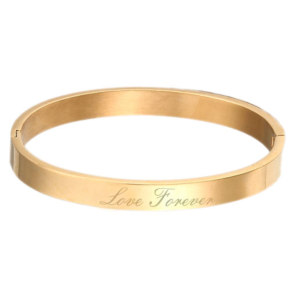 6mm Personalized DIY Engraved Name & Date Cuff Bracelets - High Polished Stainless Steel Customizable Bangle for Women - Perfect Anniversary, Birthday & Valentine's Day Gifts for Her