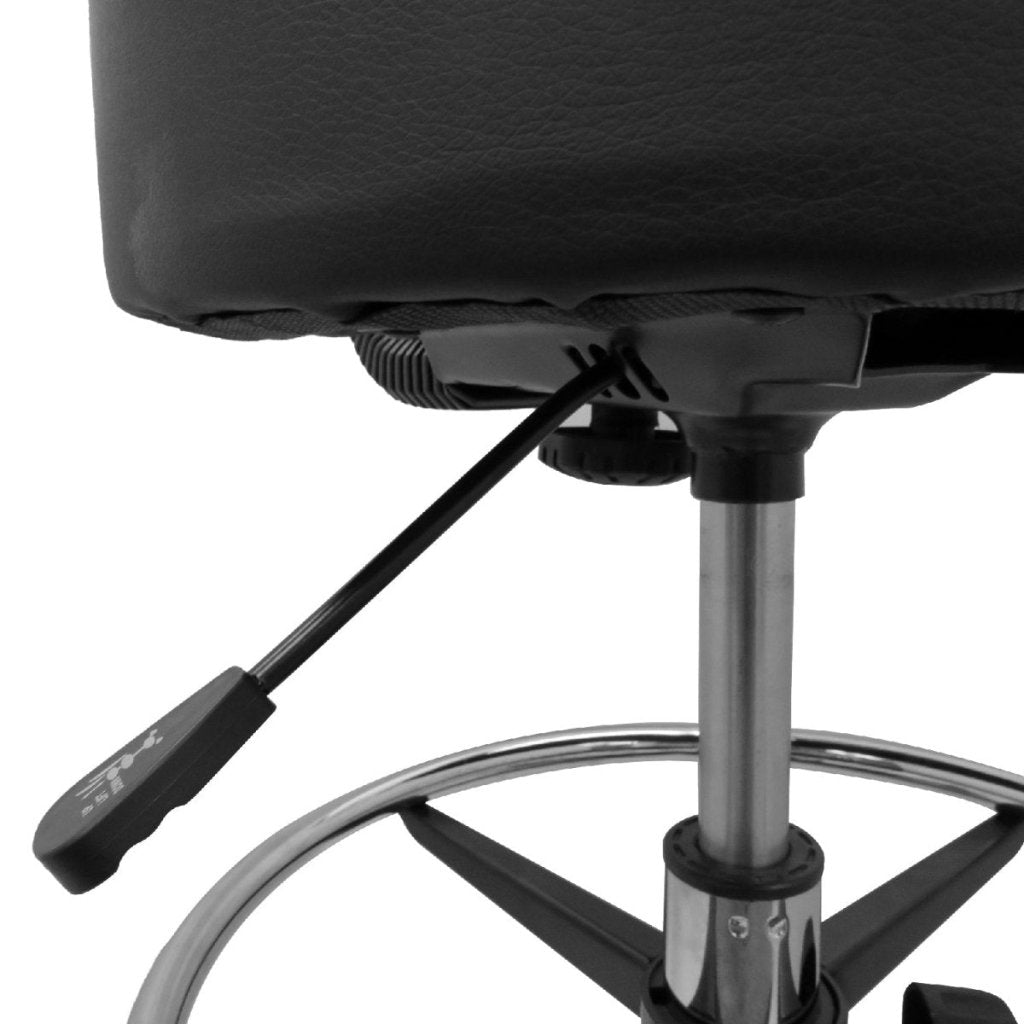 Premium Hydraulic Adjustable Swivel Rolling Stool with Wheels - Ergonomic Rolling Chair for Salon, Tattoo Studio, Medical Office & Home Office Use