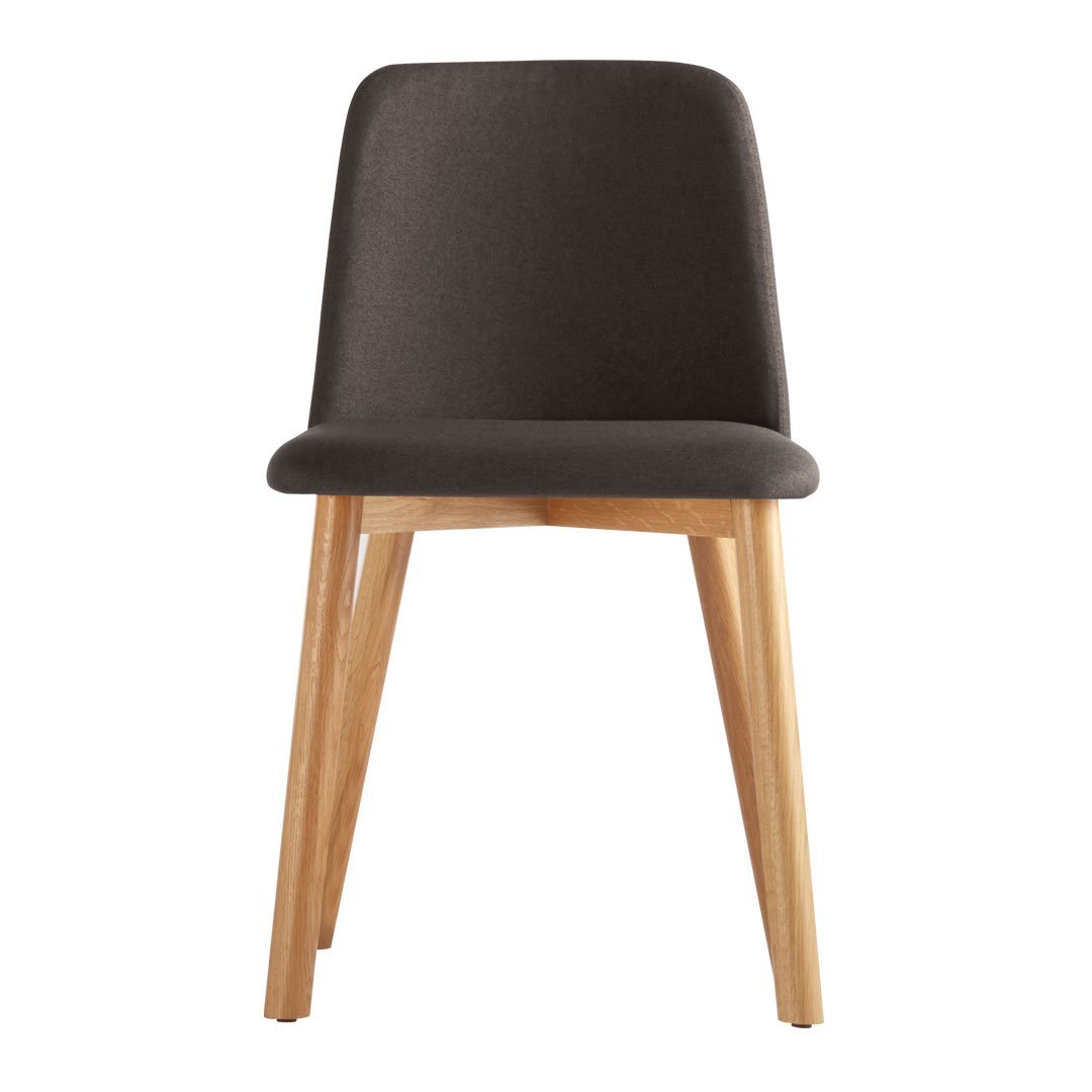 Modern Chip Dining Chair - Solid Wood Kitchen Chair with Upholstered Seat - Comfortable & Stylish for Dining Room, Kitchen, Breakfast Nook, and Home Office
