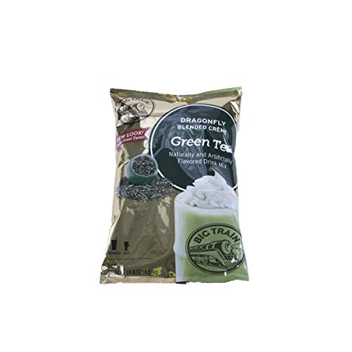 Big Train Dragonfly Green Tea Frappe Mix with Creme Flavor, 3.5 lb (4-Pack) – Perfect for Coffee Shops, Smoothies & Iced Drinks