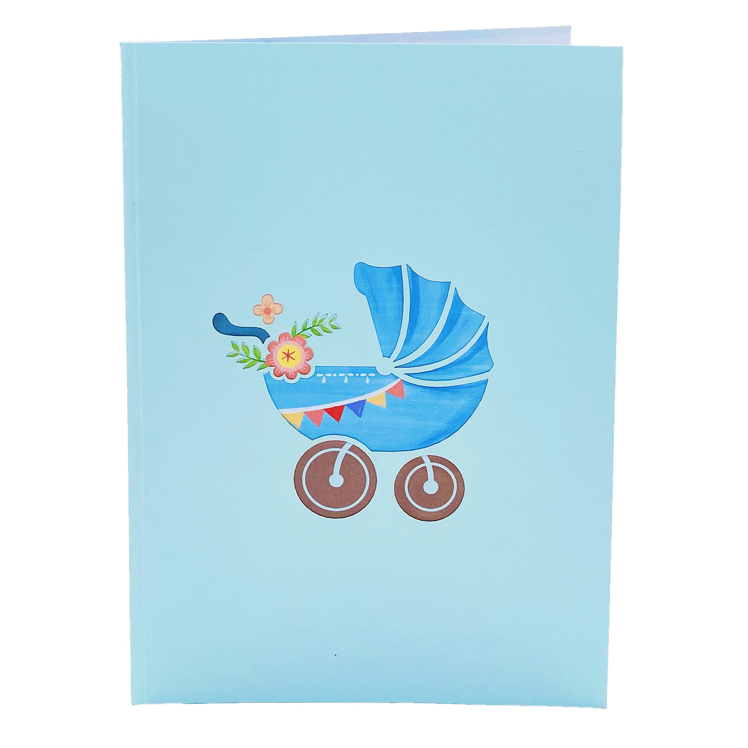 Liif 3D Pop Up Greeting Card for Baby Boy - Perfect for Baby Showers, Newborn Celebrations & Congratulations | Unique Keepsake Gift for New Parents & Gender Reveal Parties