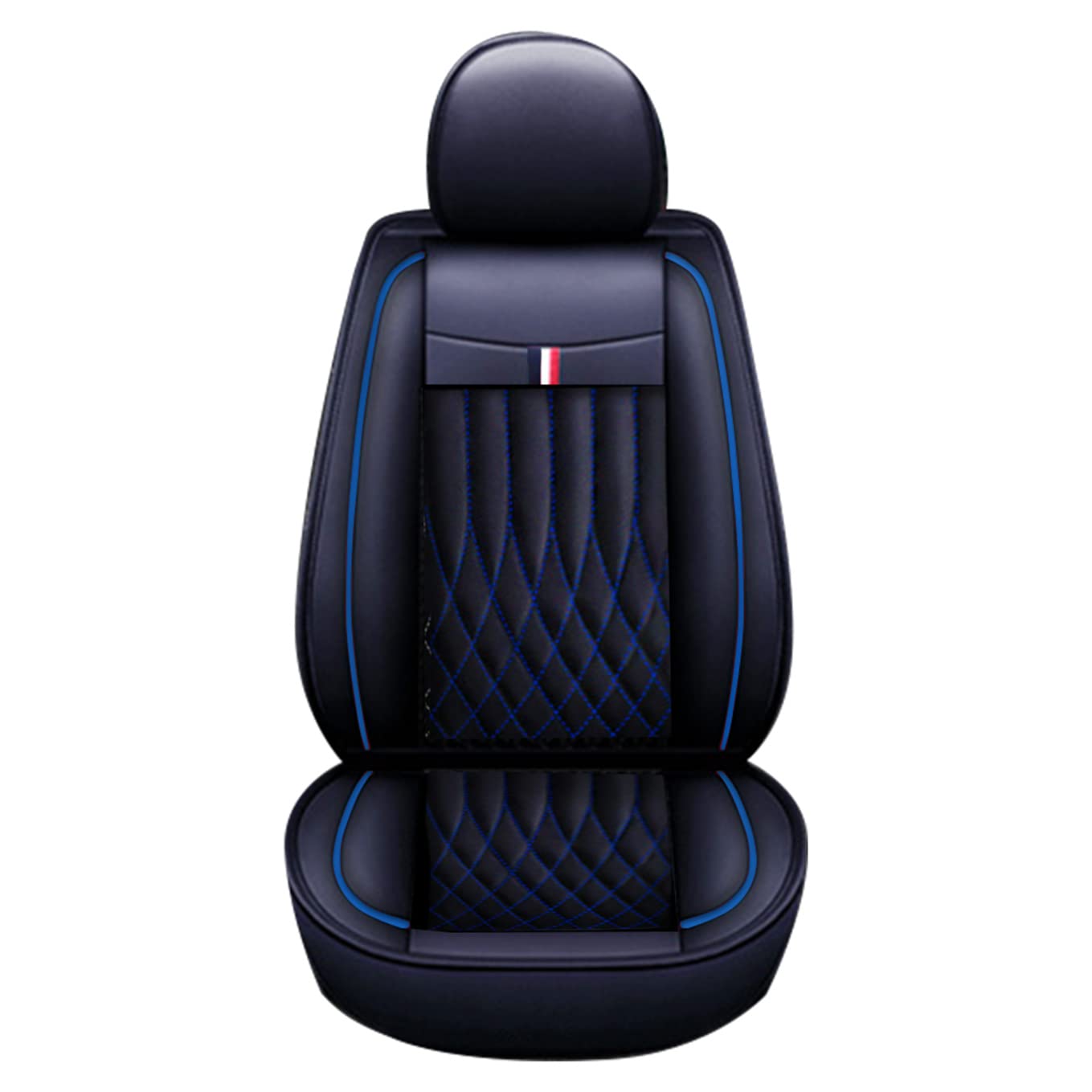 Premium Leather Car Seat Covers for Nissan Altima & Altima Hybrid (2000-2023) - 5-Seat Waterproof Protection, Airbag Compatible - Black & Blue (Standard Size) - Perfect for Daily Commute & Road Trips