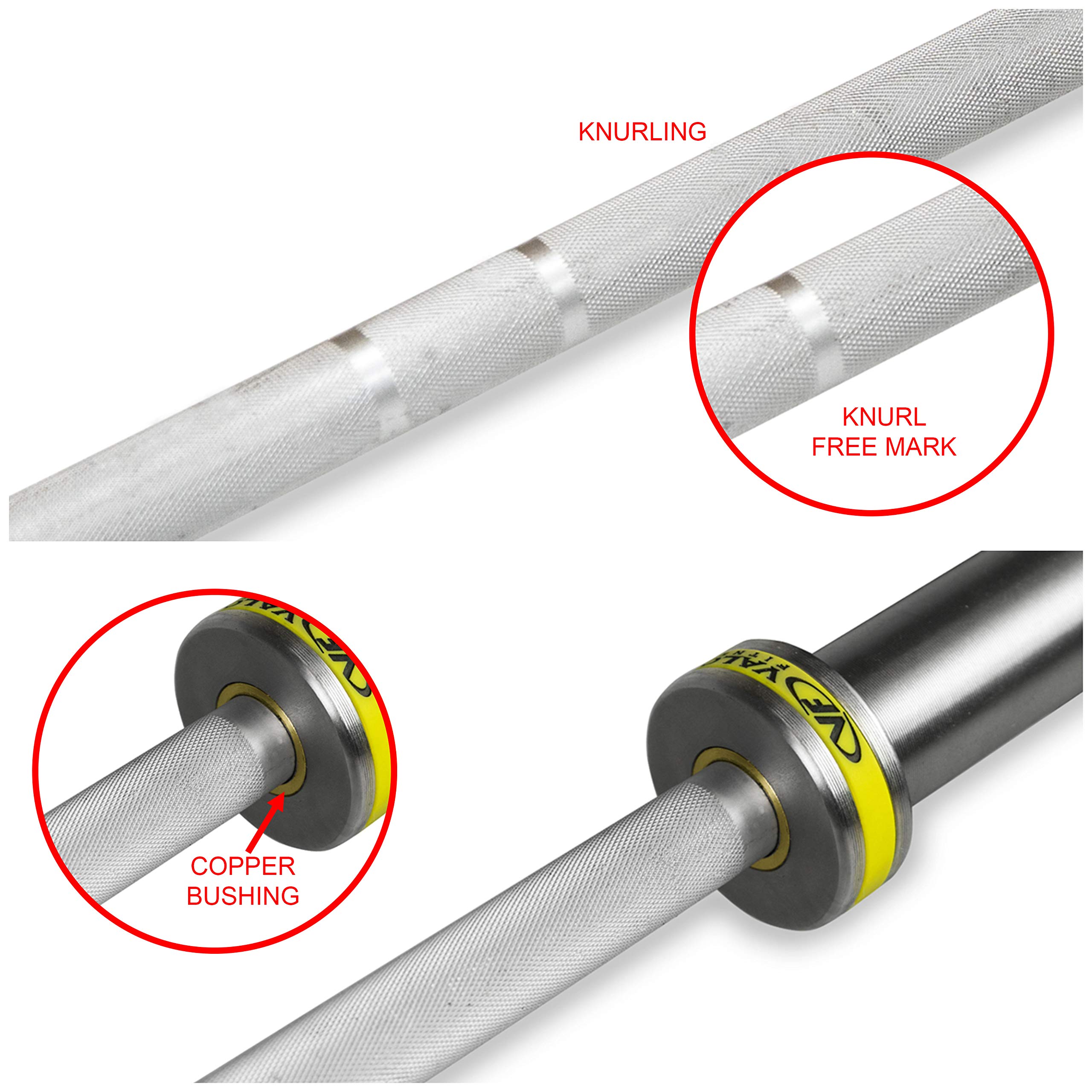 Valor Fitness OB-72T 6-Foot Olympic Training Barbell - 15lb Aluminum Technique Bar for Bench Press, Powerlifting & Weight Training | Perfect for Home Gyms, CrossFit & Strength Workouts