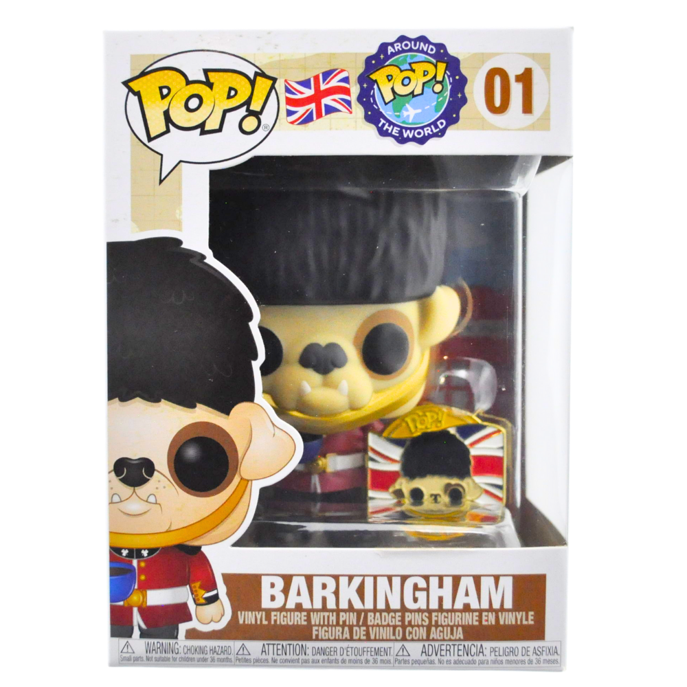 Funko Pop! Barkingham with Enamel Pin - Exclusive Collectible Figure (Pop! Around The World Series) - Perfect for Disney Fans, Gift Giving & Home Decor Display