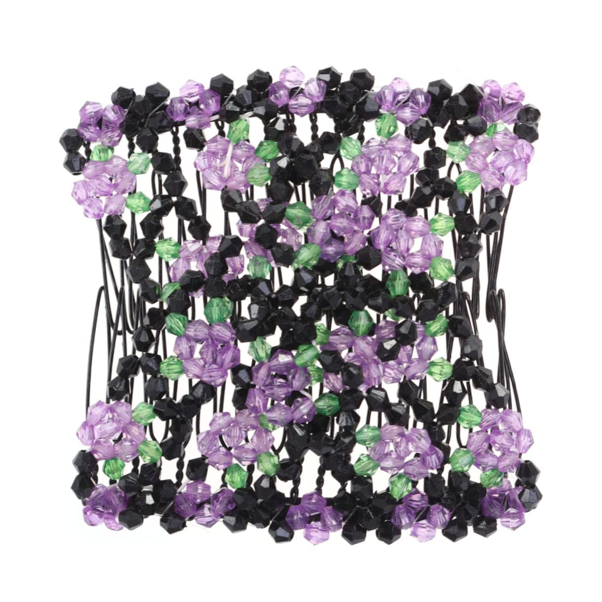 FOMIYES Stretch Beaded Hair Combs - Double Row Elastic Hair Clips for Women, Decorative Hair Slides for Styling, Drying & Updos - Perfect for Weddings, Parties & Daily Use