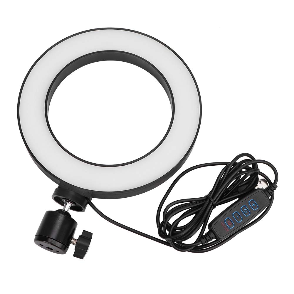6 Inch LED Ring Light with Dimmable Brightness & 3 Light Modes - Perfect for Live Streaming, YouTube Videos, TikTok Selfies, Makeup Application and Photography Studio Lighting