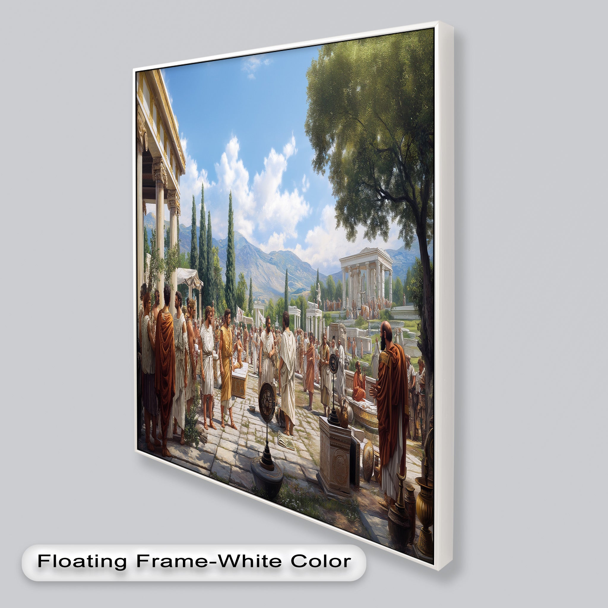 Agora of the Ancients - Greek Mythology Oil Painting Wall Art for Home Decor, Office & Gift