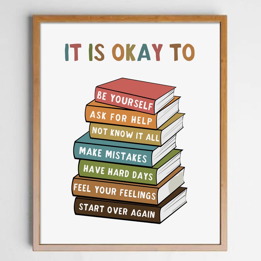 Boho Classroom Decor - My Feelings Educational Poster (8x10 Inch) - Playroom Wall Art, Therapy Office Decor, School Counselor Gift - Perfect for Classrooms, Playrooms & Counseling Offices