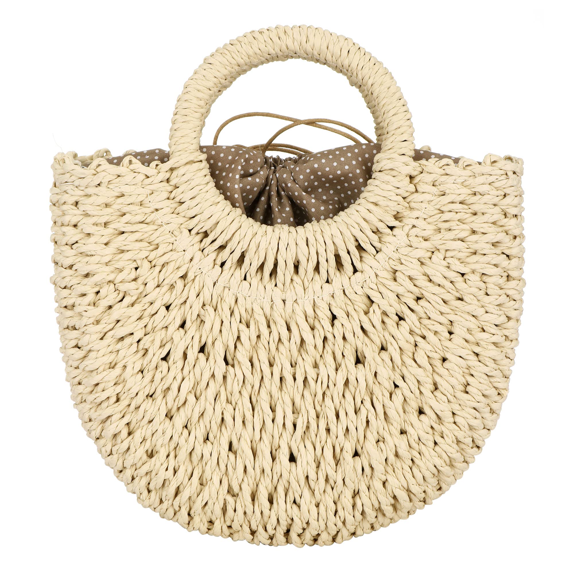 Handmade Rattan Straw Tote Bag - Natural Woven Beach Shoulder Bag for Women | Perfect for Summer Vacations, Pool Parties & Boho Fashion Accessories