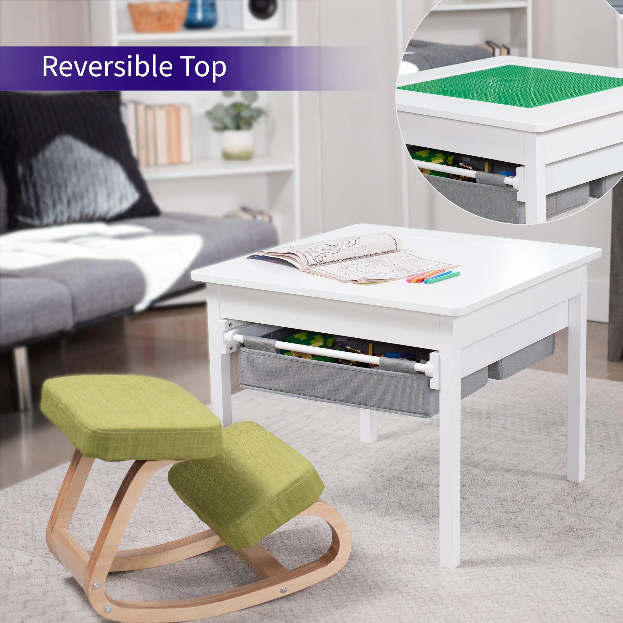 VIVO Lego Storage Table with Drawers - Organize & Display Lego Bricks - Perfect for Playrooms, Classrooms & Kids Bedrooms