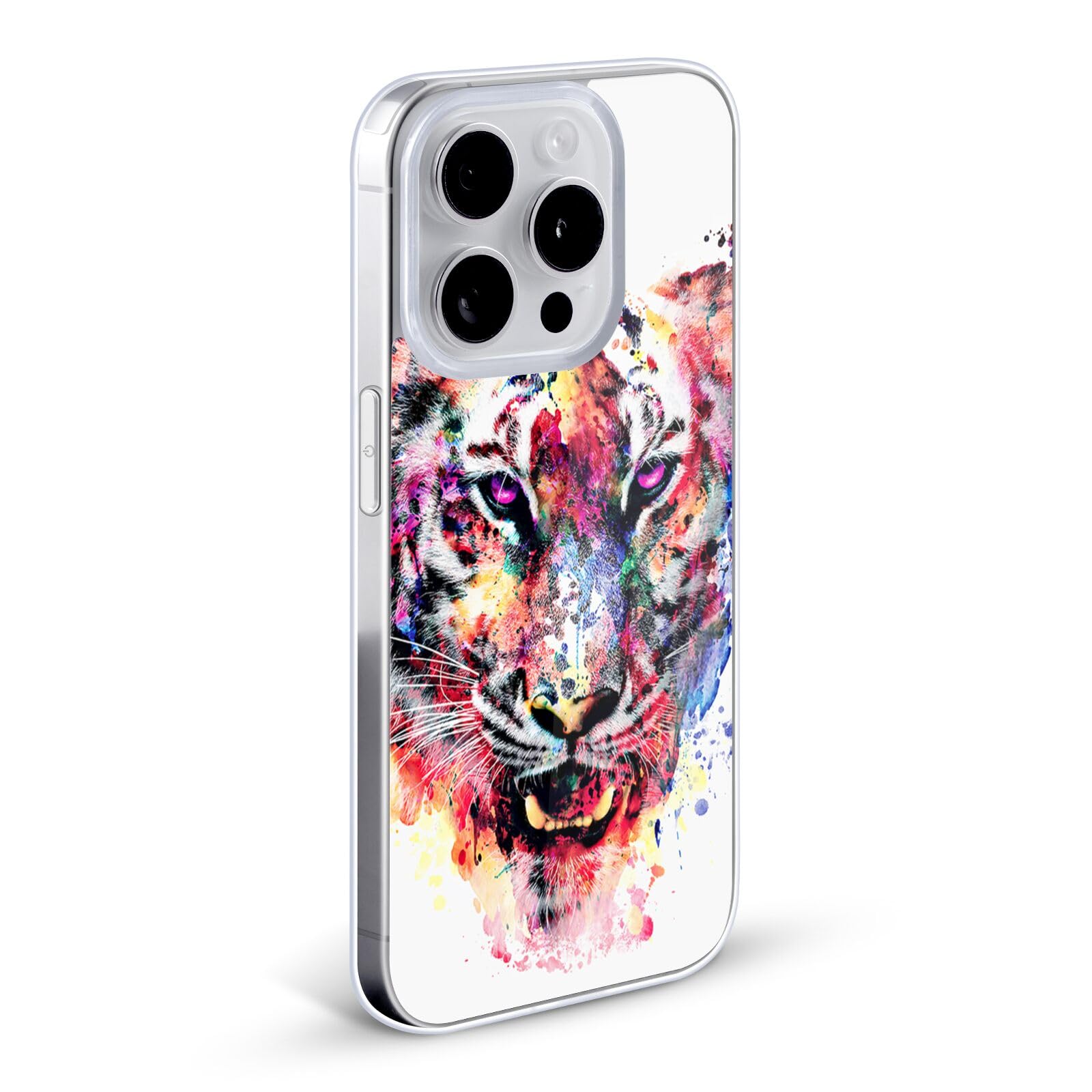 Officially Licensed Riza Peker Eye of The Tiger Animals Soft Gel Case for Apple iPhone 12 Pro Max - Durable Protective Cover with Unique Design for Everyday Use and Style Statement