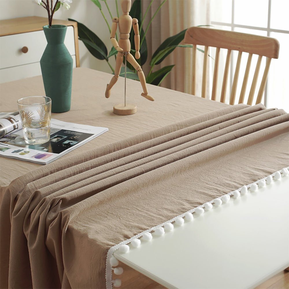 Premium Arkansas Rectangle Cotton Tablecloth - 100% Pure Cotton, Washable & Wrinkle-Resistant for Dining Table, Picnic, Party Decor & Home Decor