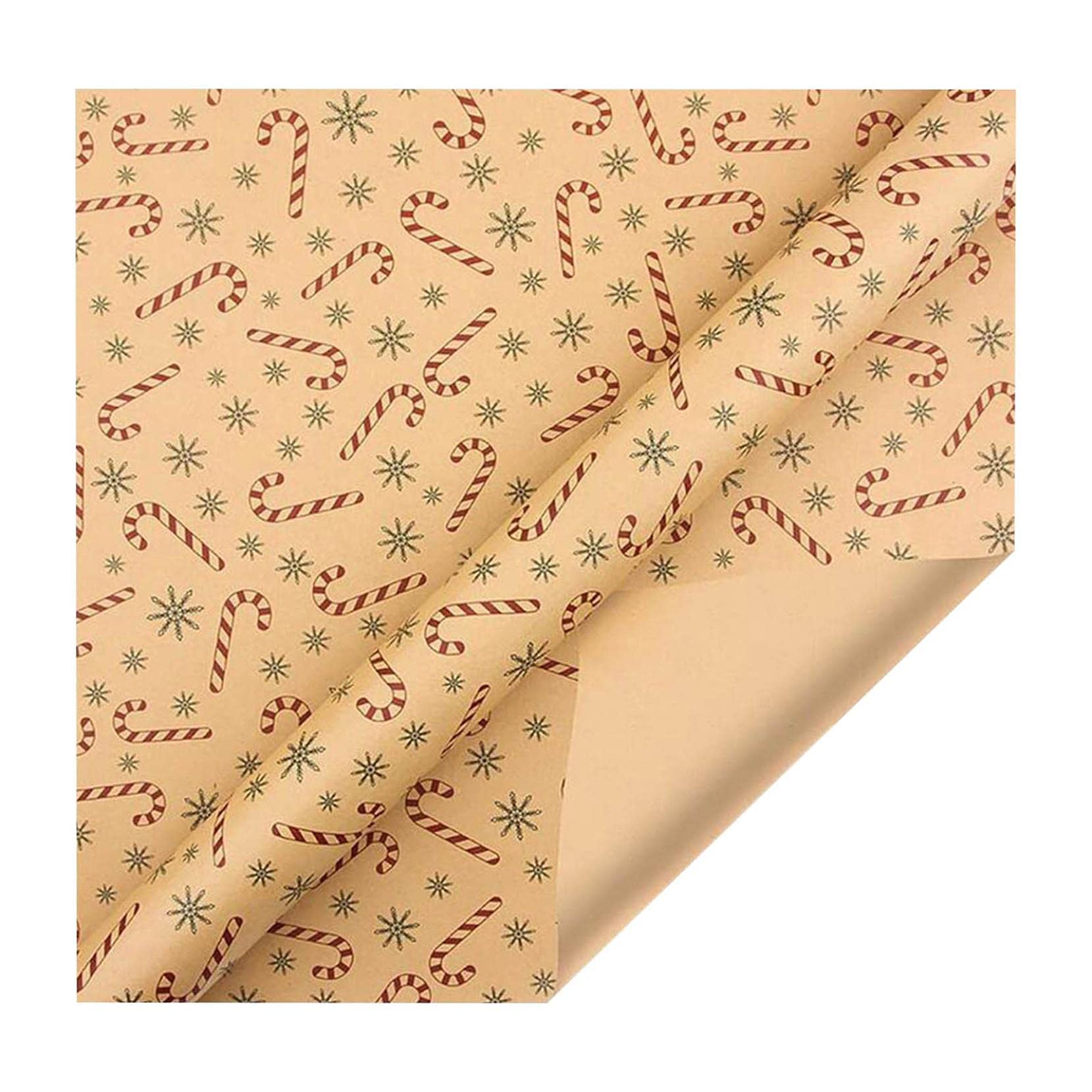 Lucktop Bulk Christmas Kraft Wrapping Paper Set - Retro Holiday Gift Wrap for DIY Christmas Decorations, Kids Presents & Party Supplies | Perfect for Home, Office, School & Festive Gift Wrapping
