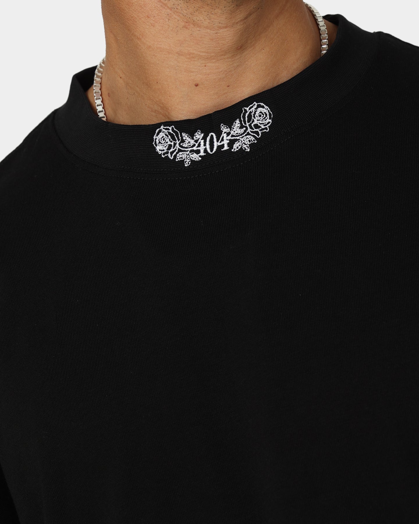 404 High Neck Long Sleeve T-Shirt for Women - Slim Fit Basic Black Top for Everyday Wear, Workout & Layering