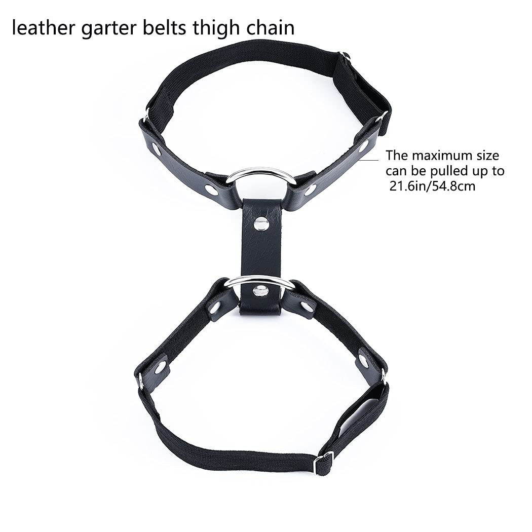 Punk Leg Body Chain Belts - Leather Waist Chain for Women | Gothic Rock Rave Belly Jewelry | Perfect for Music Festivals, Nightclubs & Biker Fashion