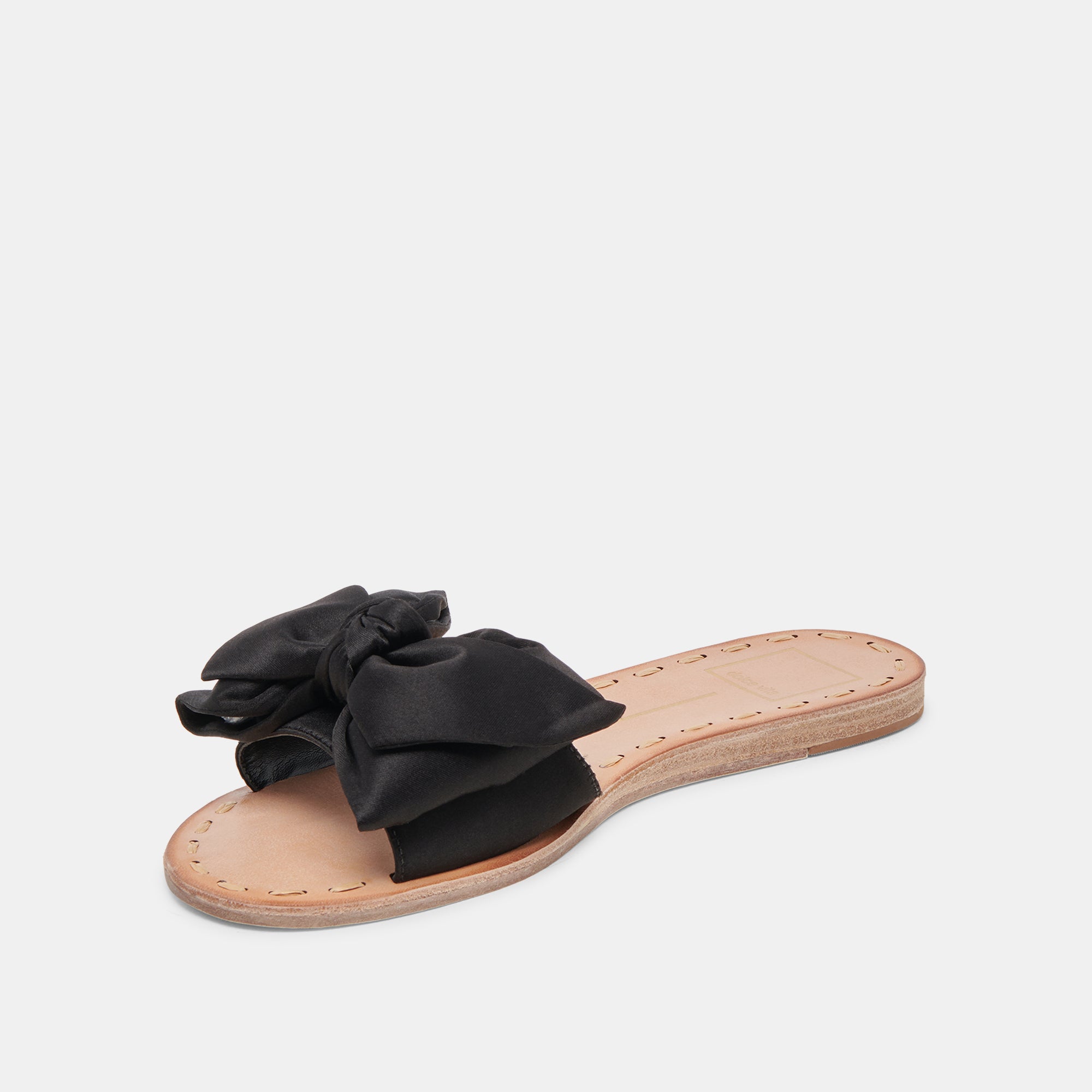 Darsey Women's Onyx Satin Sandals - Elegant Comfortable Slide Sandals for Summer, Beach, and Casual Outings