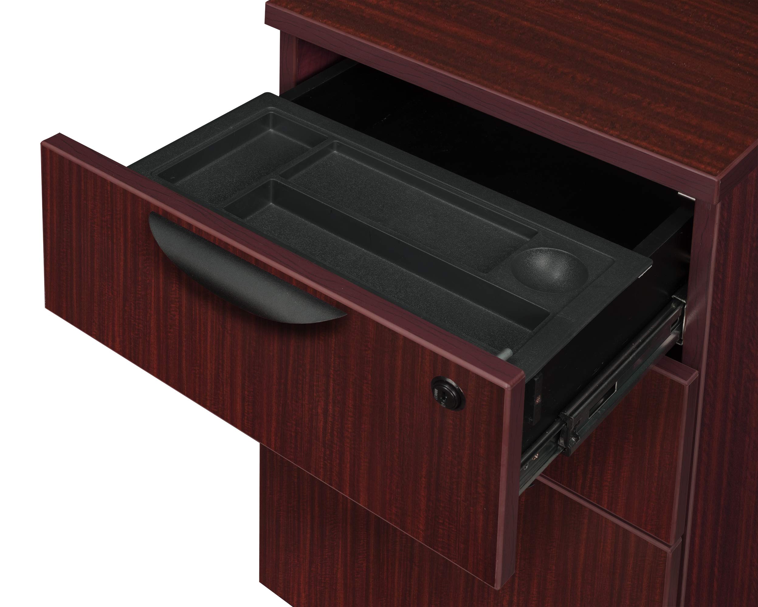 Regency Pedestal Legacy Box File in Mahogany - Elegant Document Storage for Home & Office Organization