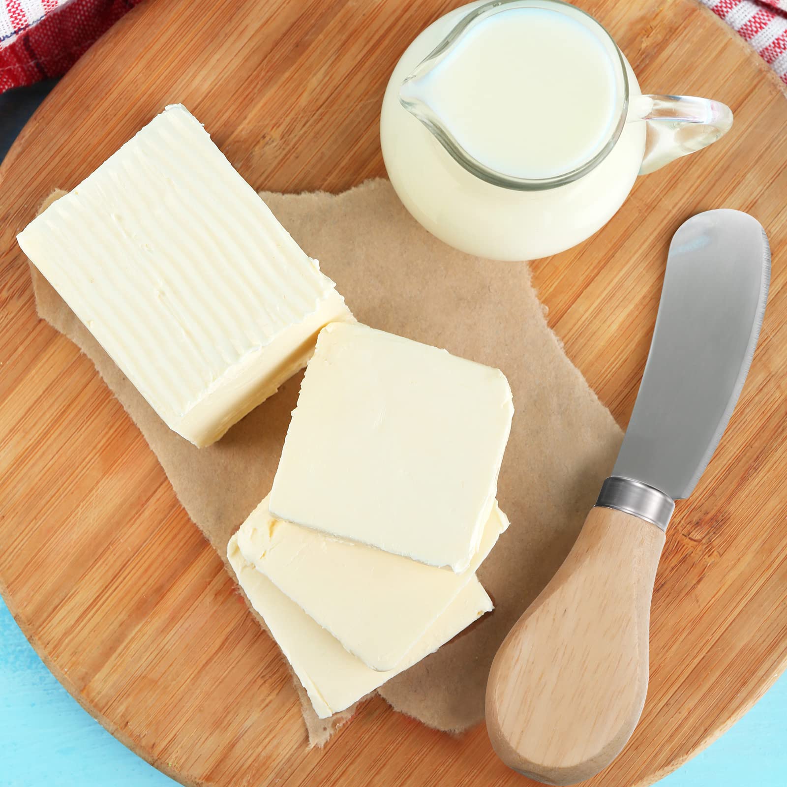 24-Piece Mini Cheese Spreader Knives Set - 4.7 Inch Stainless Steel Butter Knives with Wooden Handle - Perfect for Charcuterie Boards, Cream Cakes, Sandwiches & Condiment Serving - Ideal for Dinner Parties, Picnics & Gourmet Cheese Tasting