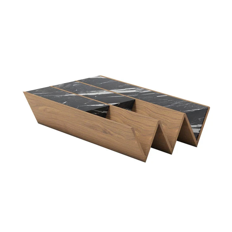 Modern Rectangular Wooden Angel Coffee Table - Stylish Living Room Furniture for Home Decor & Relaxation