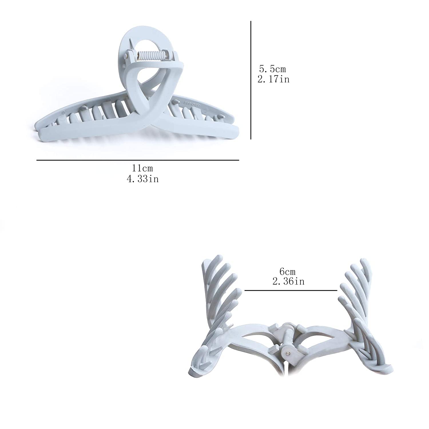 Large Matte Butterfly Hair Claw Clip - Non-Slip Jumbo Hair Clips for Women & Girls (4-Pack) | Strong Hold for Thin & Thick Hair | Perfect for Updos, Ponytails & Everyday Styling