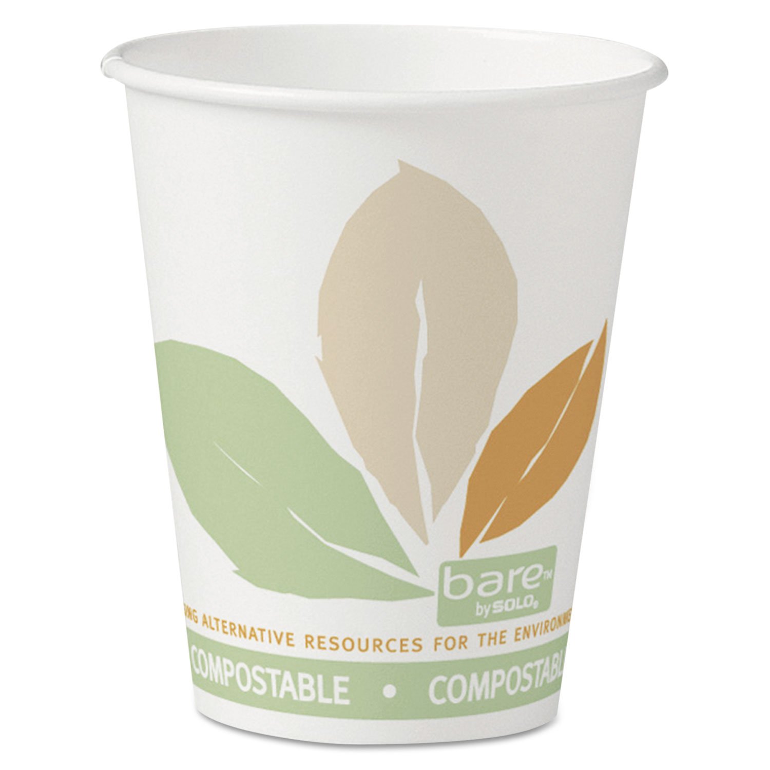 Eco-Friendly 8 oz Paper Hot Cups - 50 Pack, Bare Design, Disposable & Compostable for Coffee, Tea, Hot Beverages - Perfect for Offices, Cafes, Events & Home Use