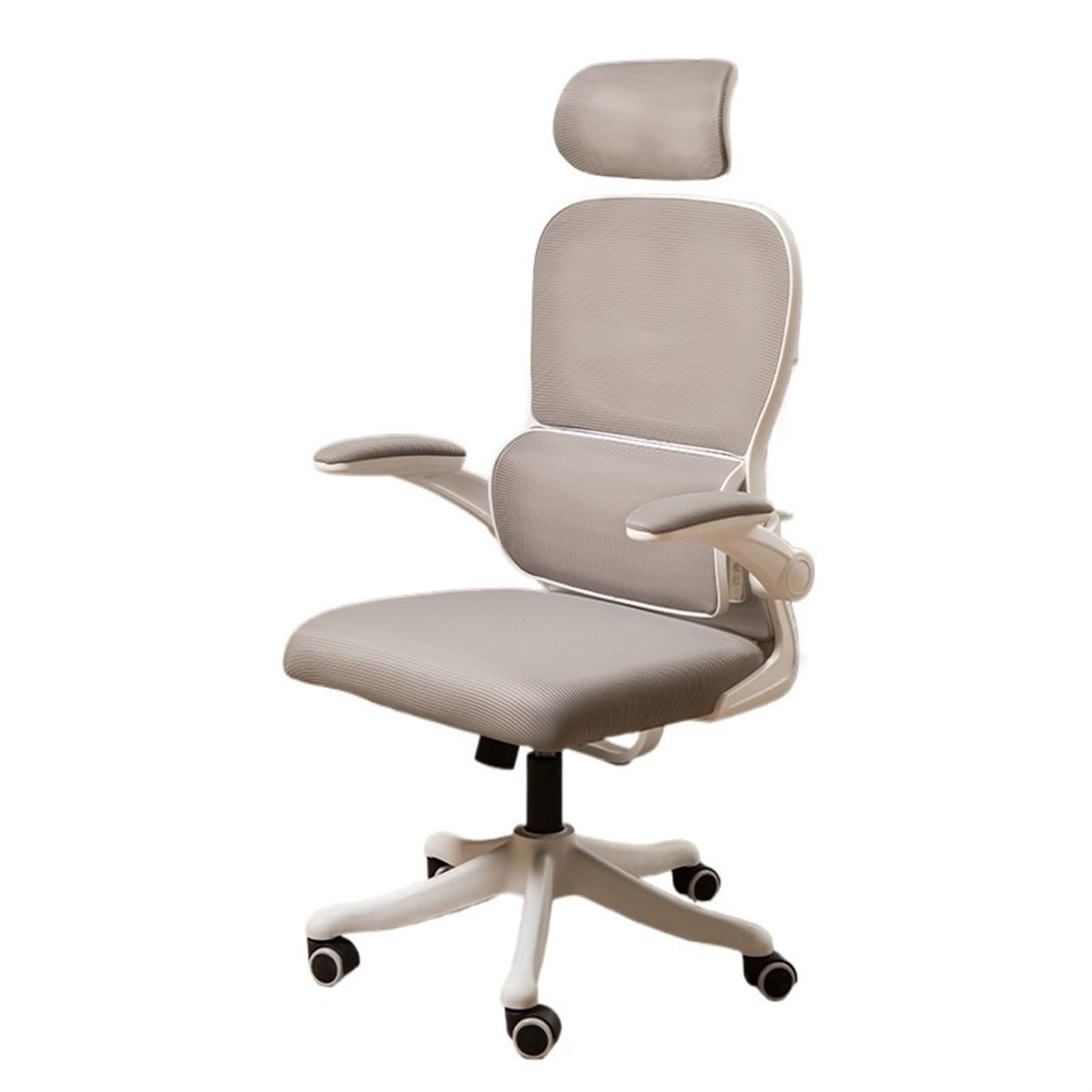 Ergonomic Office Chair with Adjustable Lumbar Support, Headrest & Armrests - Home Office Desk Chair for Comfortable Working (Gray) - Perfect for Long Hours of Computer Work, Gaming, and Remote Work Setup