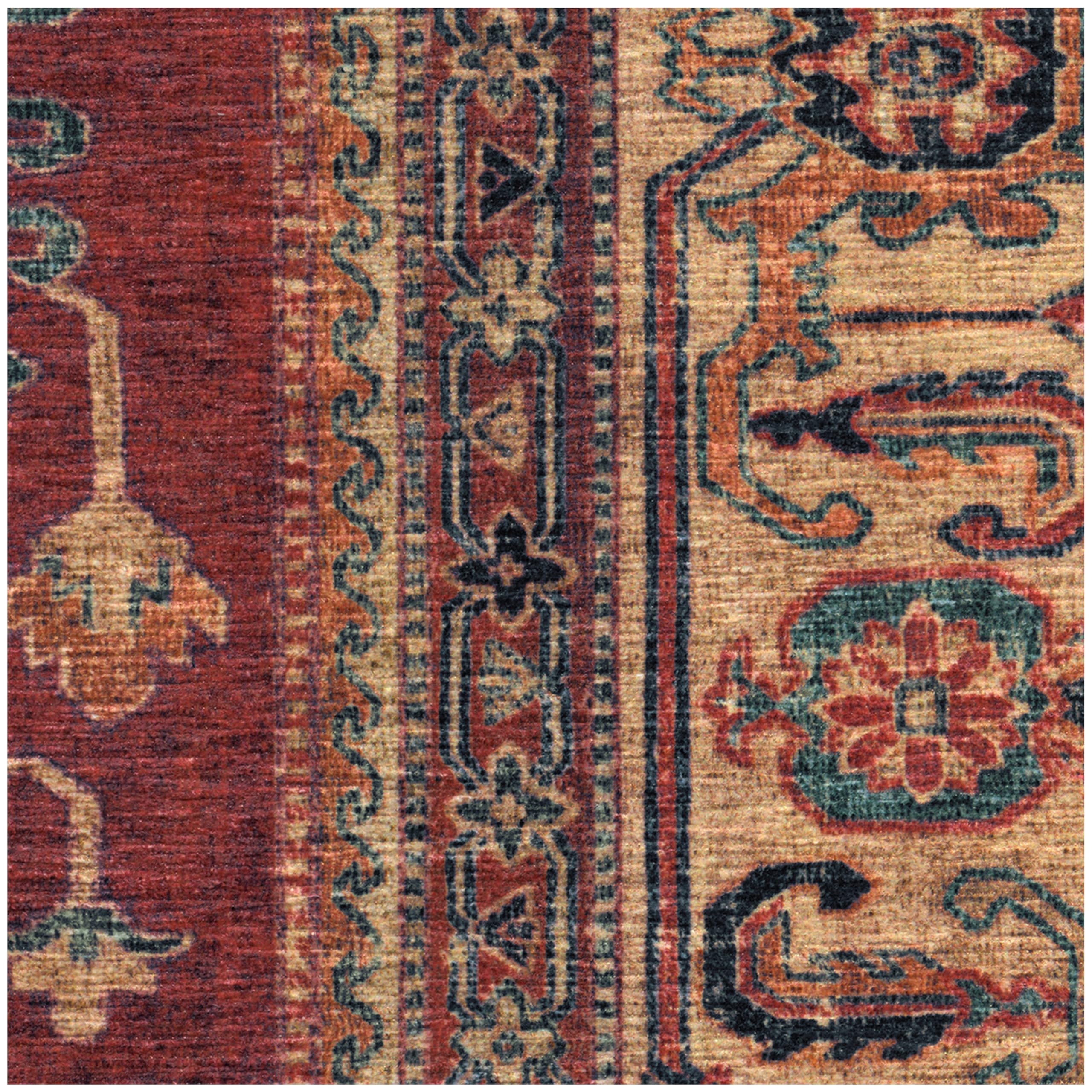 Washable 2x7 Runner Rug by Ruggable - Cambria Ruby | Non-Slip Premium Rug for Hallway, Kitchen, Entryway, Living Room, Bedroom & Office | Perfect for High-Traffic Areas & Pet-Friendly Homes