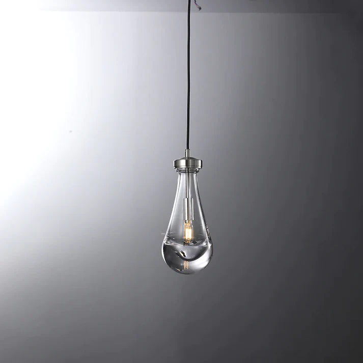 Modern Glass Raindrop Pendant Light for Kitchen Island - Elegant Dining Room & Bar Lighting Fixture - Perfect for Farmhouse, Contemporary & Industrial Decor