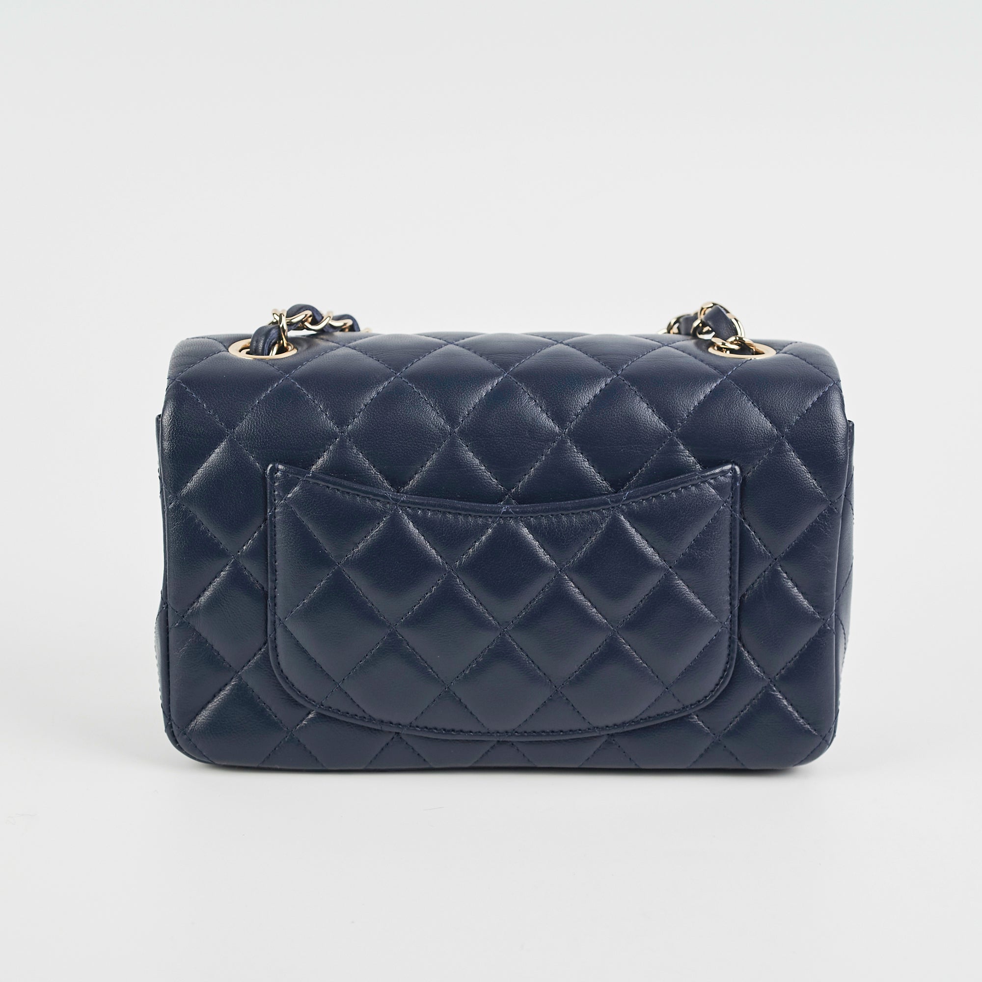 Chanel Mini Rectangular Navy Blue Quilted Caviar Leather Crossbody Bag - Luxury Designer Handbag for Women, Perfect for Evening Events & Date Nights
