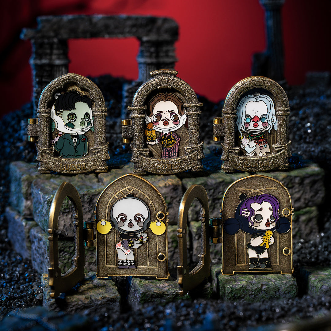 POP MART SKULLPANDA The Addams Family Series Enamel Pin Badge Blind Box - Collectible Mystery Pins for Fans, Gifts & Cosplay Accessories