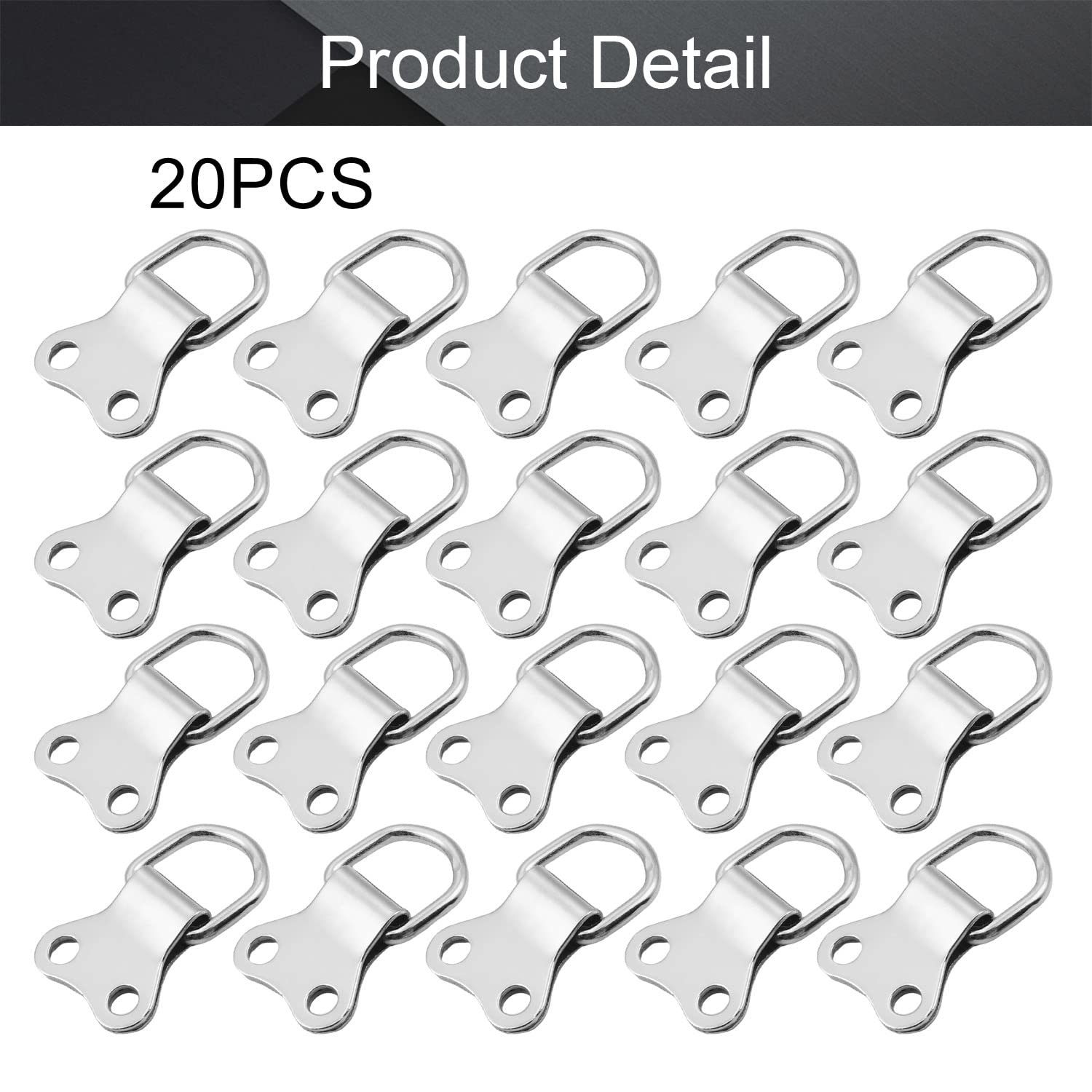 MroMax 20PCS Silver Picture Frame Hooks 1.42