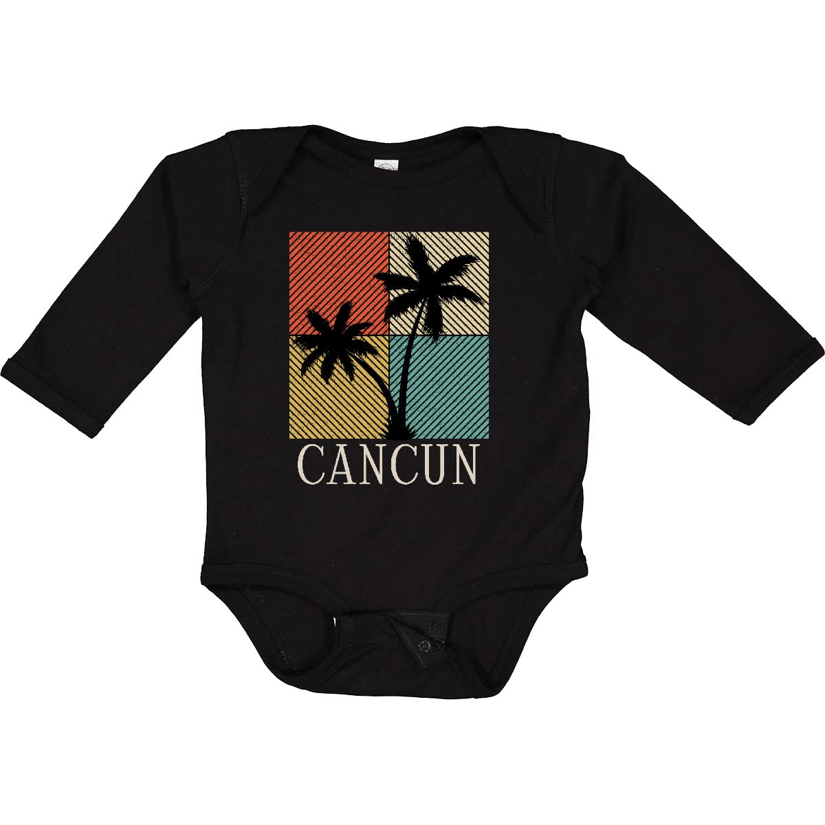 Inktastic Cancun Mexico Beach Vacation Long Sleeve Baby Bodysuit - Perfect for Family Trips, Beach Getaways & Tropical Vacations