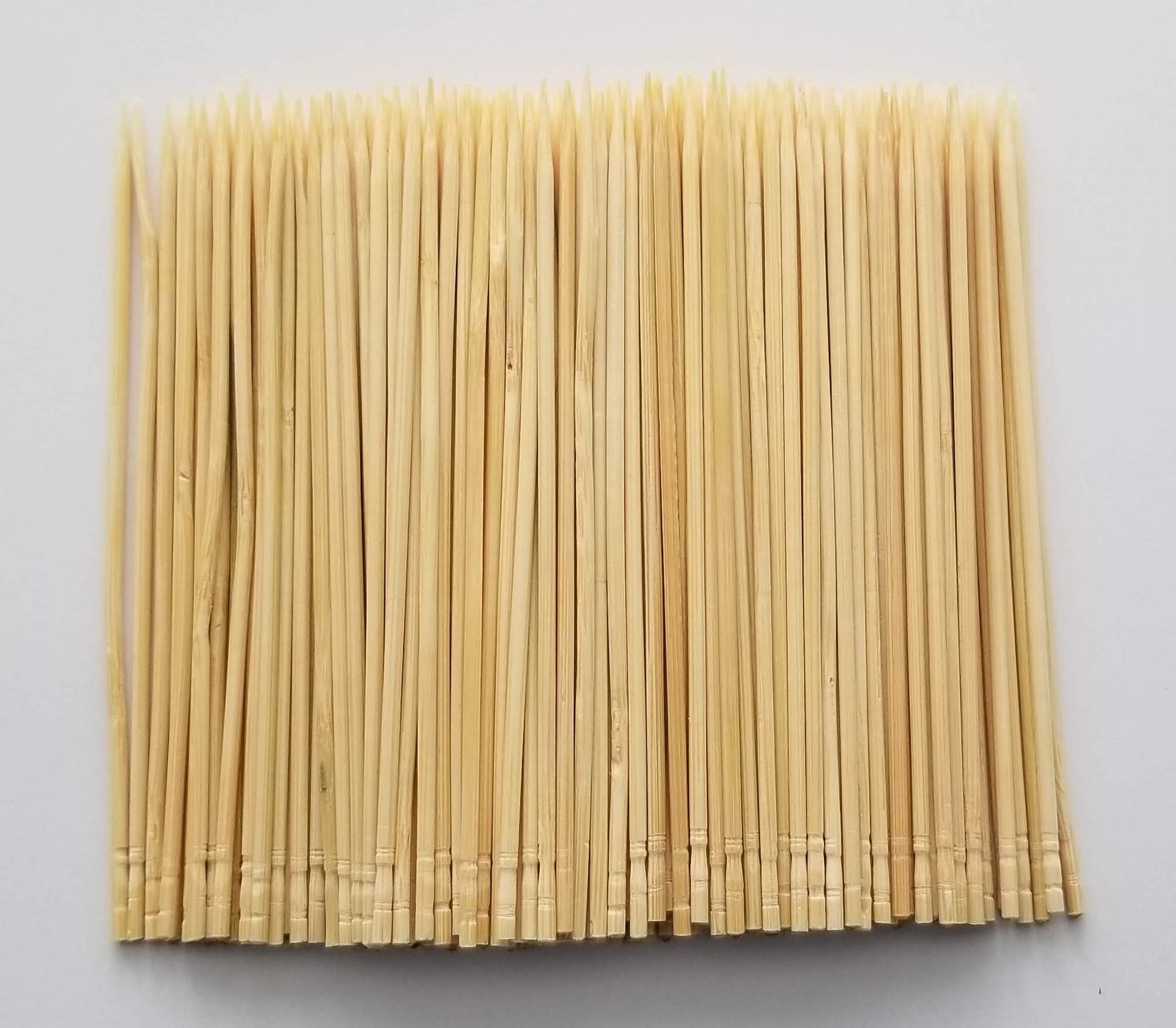 4 Inch Natural Bamboo Wood Skewers for Cocktails & Appetizers - 200 Pack (3 Packs Total 600 Skewers) - Perfect for Party Snacks, Fruit Platters, BBQ Skewers & Charcuterie Boards