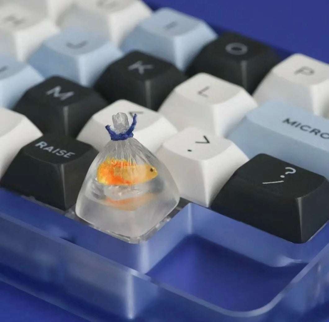 Goldfish Keycaps - Small 3D Creative Design Keycaps for Mechanical Keyboards | Perfect for Gaming, Typing & Custom Keyboard Builds