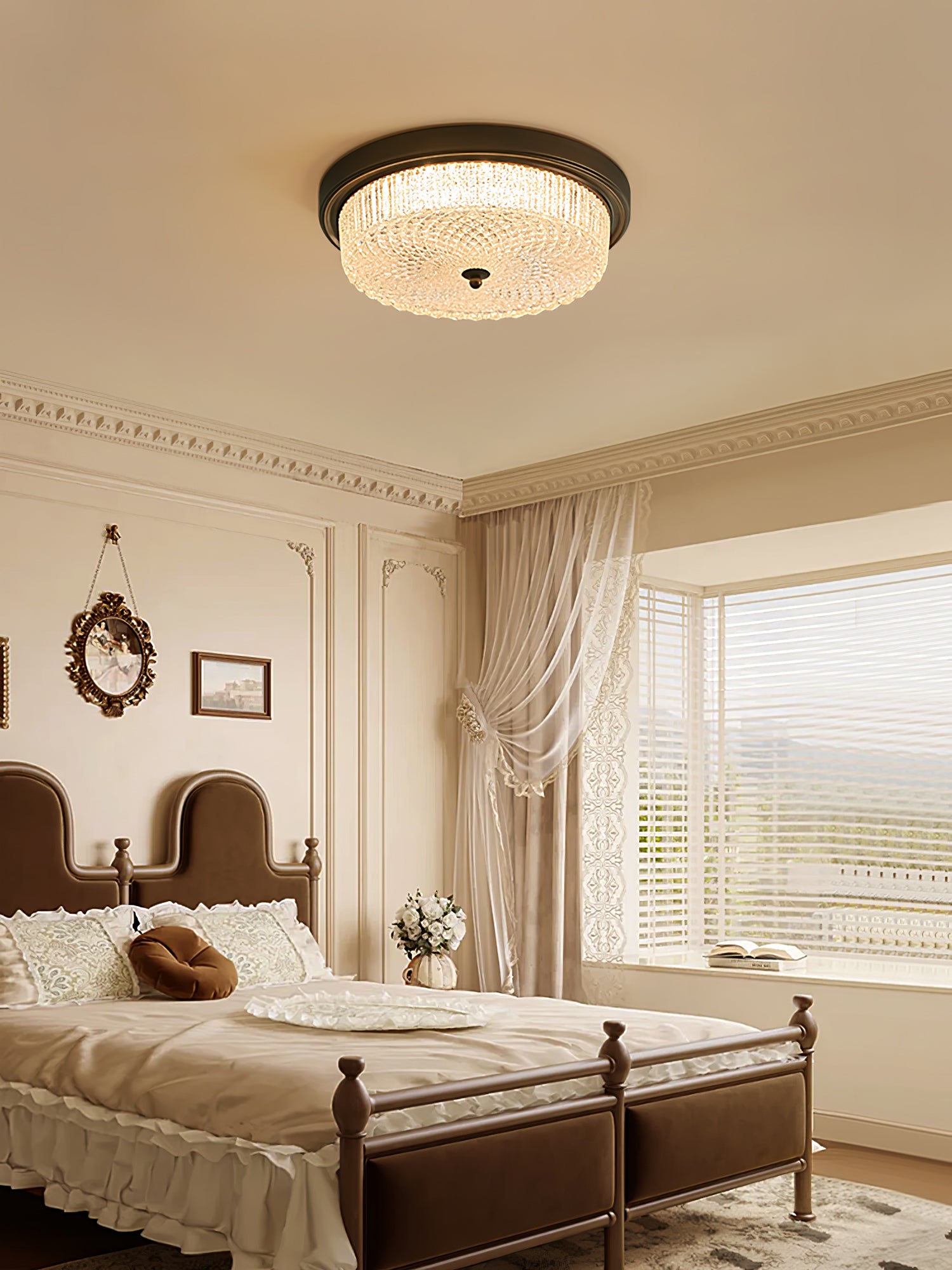 Modern Fabula Ceiling Lamp - Elegant LED Flush Mount Light Fixture for Living Room, Bedroom & Dining Room - Energy Saving Home Decor Lighting Solution