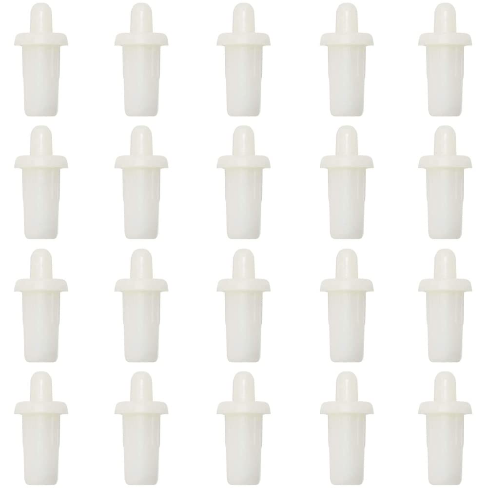 20 Pack White Spring Loaded Shutter Repair Pins - Plastic Blinds & Plantation Shutter Replacement Parts for Window Covering Fixes (Home & Office Use)