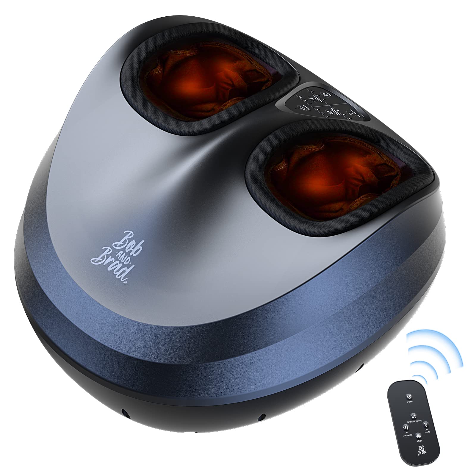 BOB AND BRAD Electric Shiatsu Foot Massager with Heat - Deep Kneading, 4 Intensity Levels, Remote Control - FSA & HSA Eligible - Relieves Plantar Fasciitis, Neuropathy Pain - Perfect for Home Relaxation & Foot Therapy After Workout or Long Day