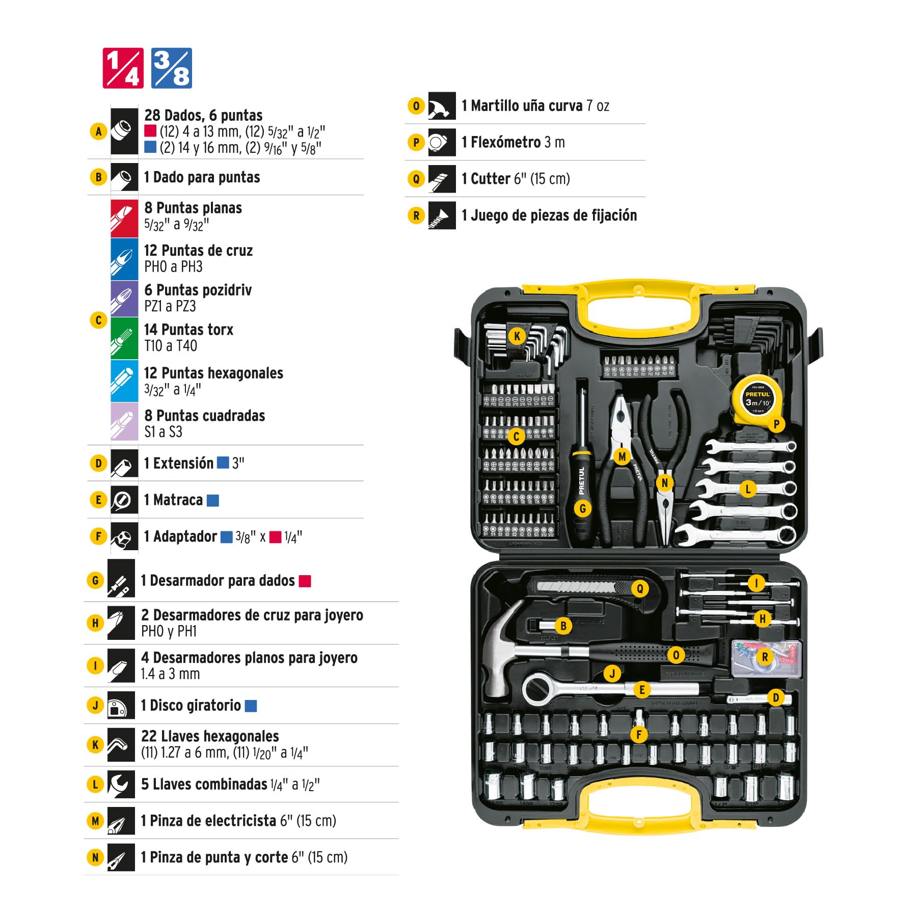 Truper 24223 133-Piece Mechanics Tool Set - Premium Quality Automotive Repair Kit for DIY & Professional Use - Perfect for Car Maintenance, Home Repairs & Workshop Projects