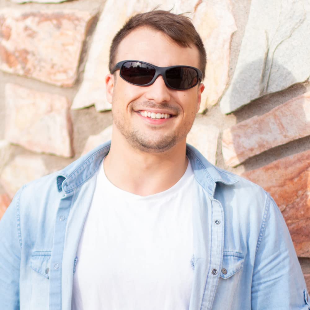 TheraSpecs Wrap Glasses for Light Sensitivity Relief - Migraine & Photophobia Relief Glasses - Blue Light Blocking & UV Protection - Perfect for Screen Time, Driving & Indoor Use
