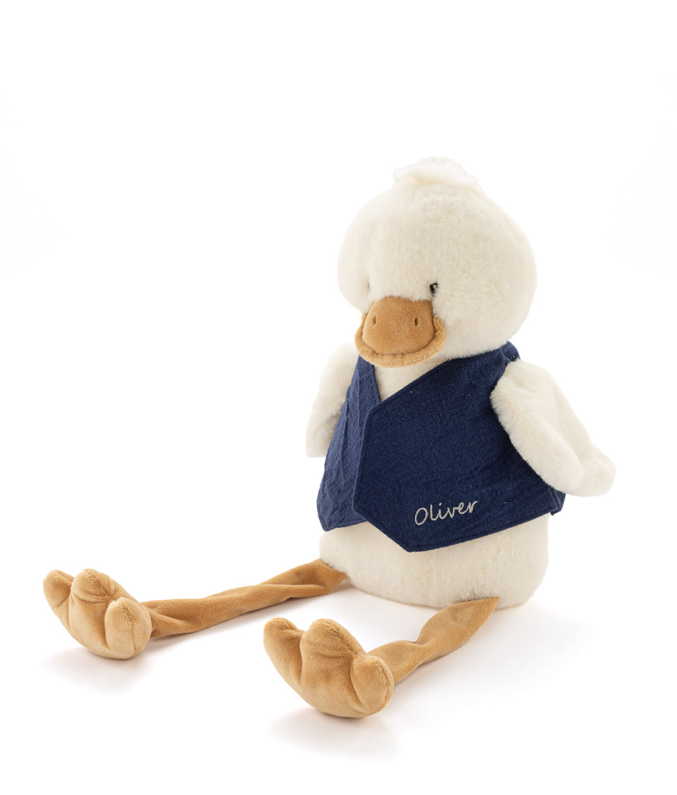 Big Bill the Duck Navy Blue Plush Stuffed Animal Toy - Soft & Cuddly Duck for Kids, Perfect for Nursery Decor, Birthday Gifts & Cuddle Time