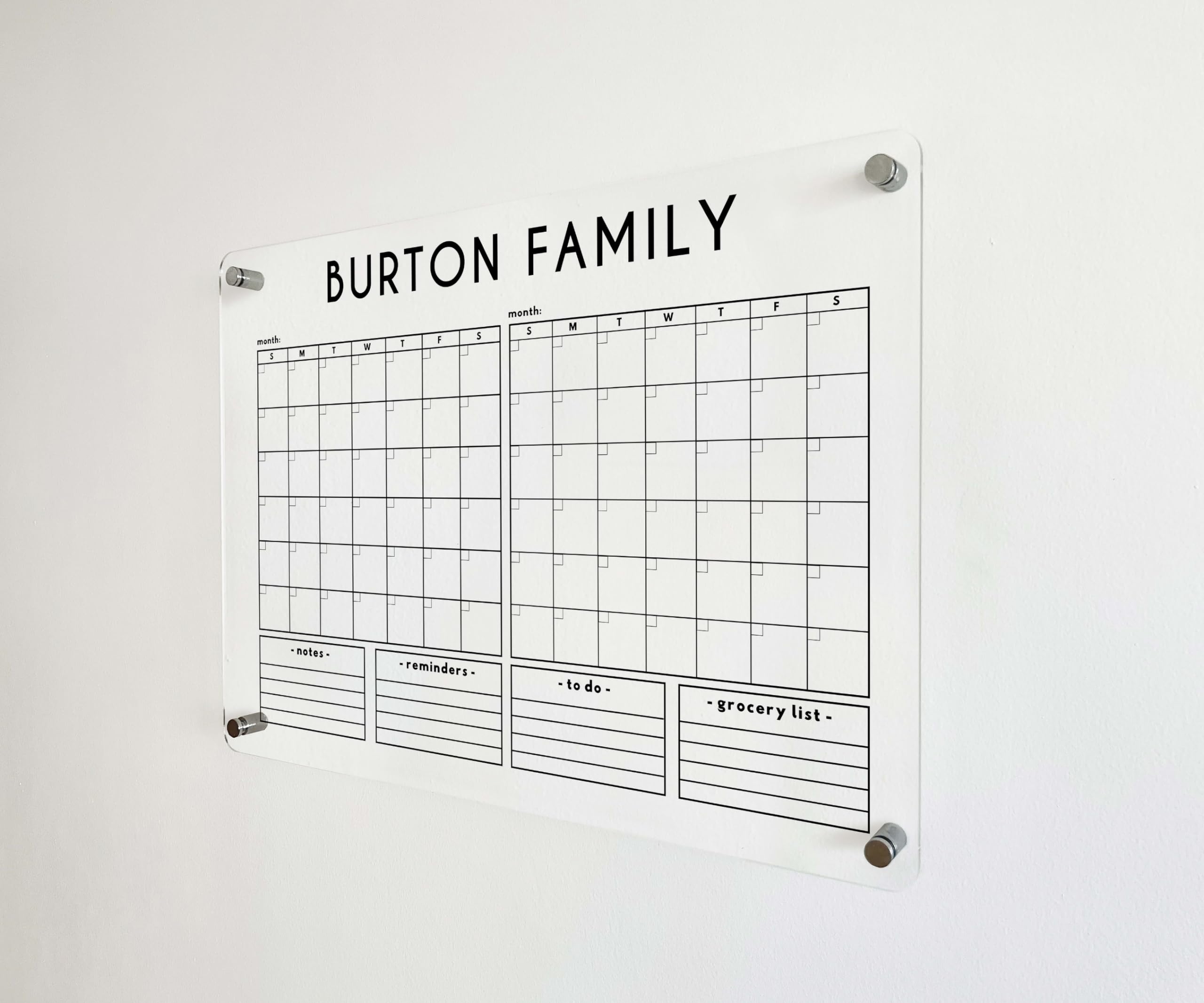 2025 Double Month Family Calendar - Personalized Two Month Planner with Monthly & Weekly Views | Horizontal Wall Calendar for Home, Office & School | Perfect Housewarming Gift for Goal Setting & To-Do Lists