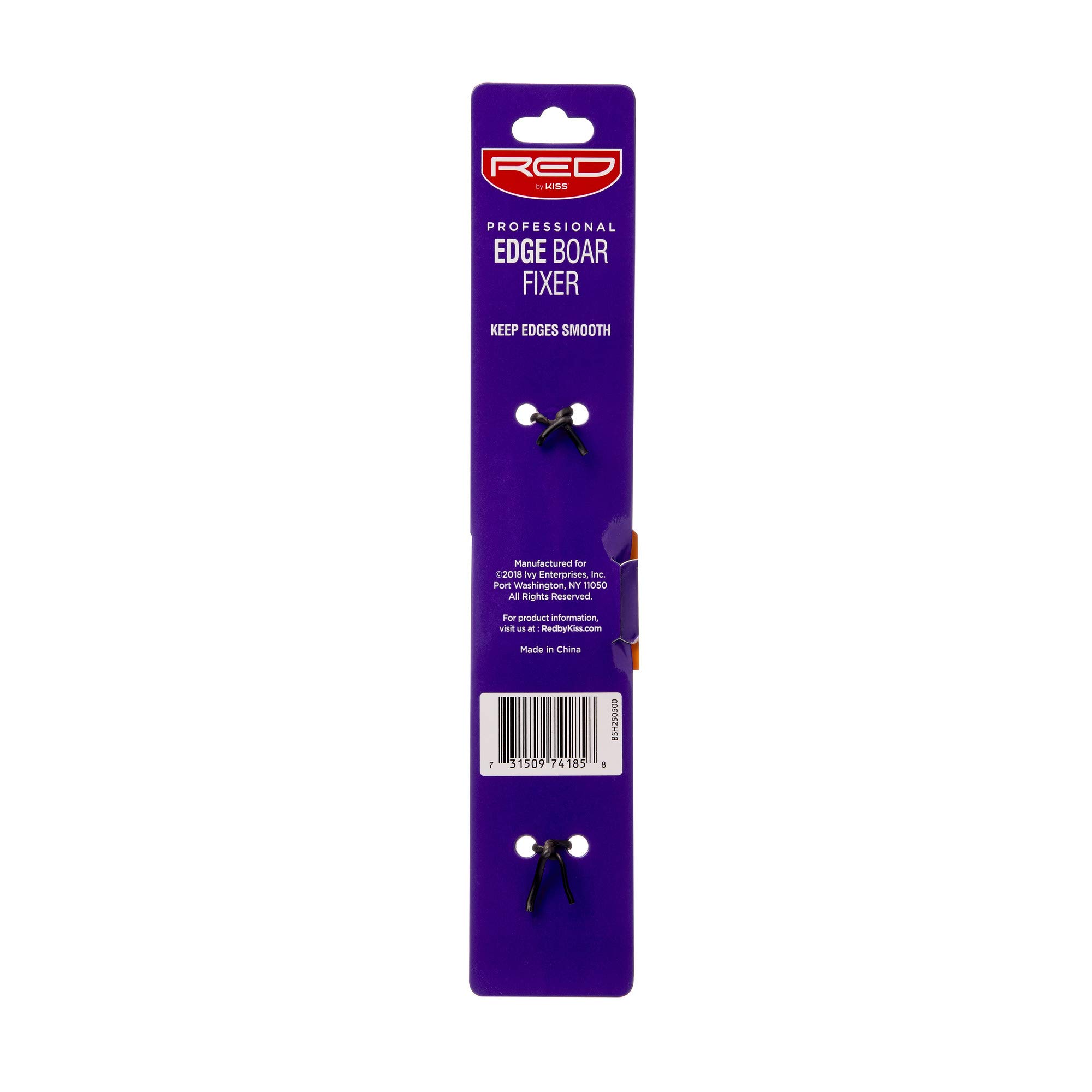 Professional Boar Bristle Hair Brush for Styling & Detangling - Ideal for Salon, Home Use & Travel - Red Edge Design