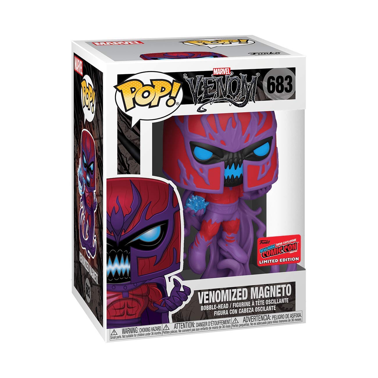Funko POP! Marvel #683 - Venomized Magneto NYCC 2020 Exclusive Collectible Vinyl Figure - Perfect for Marvel Fans, Comic Book Collectors & Pop Culture Displays