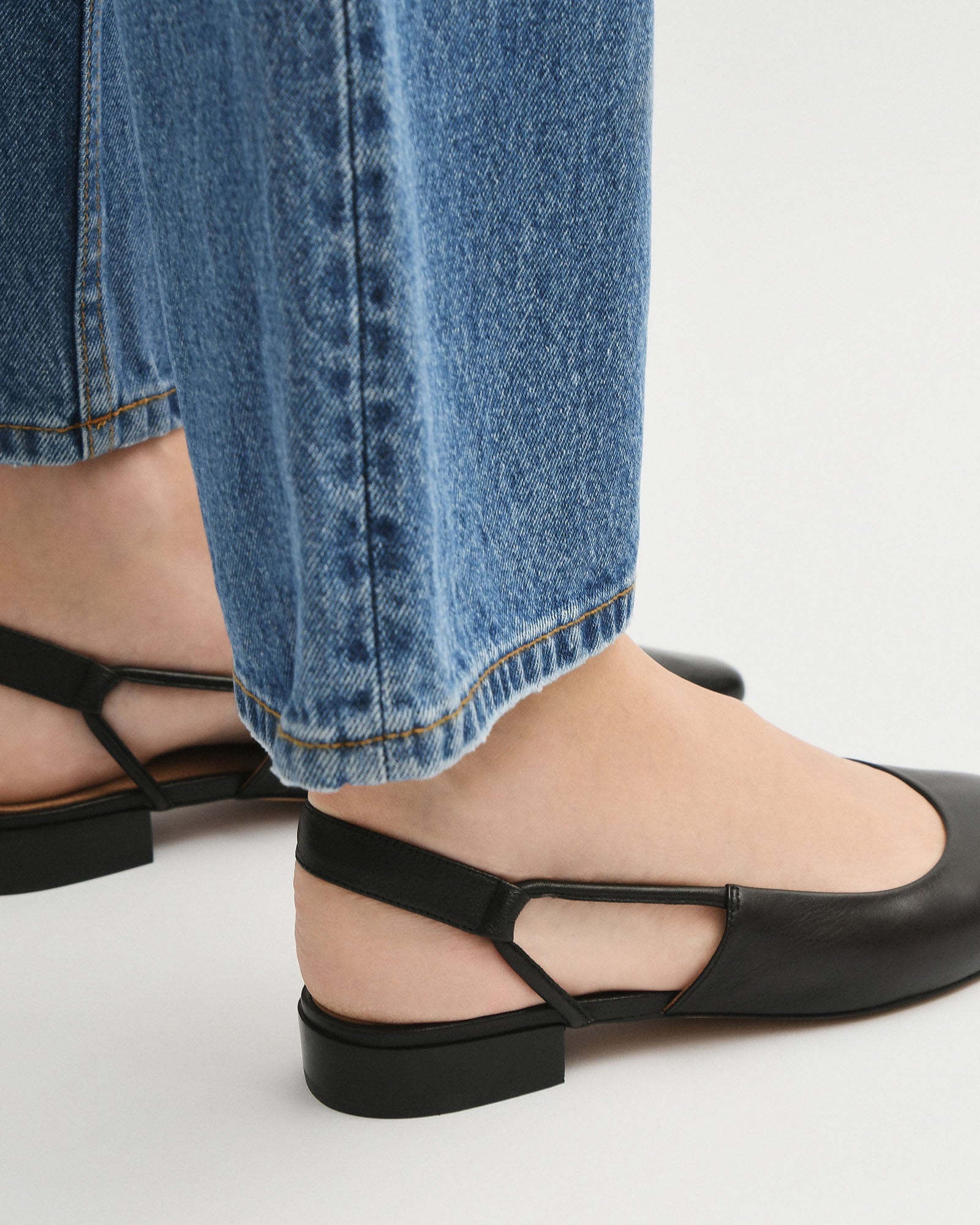 Larissa Black Leather Flats - Comfortable Women's Dress Shoes for Office, Wedding & Formal Occasions