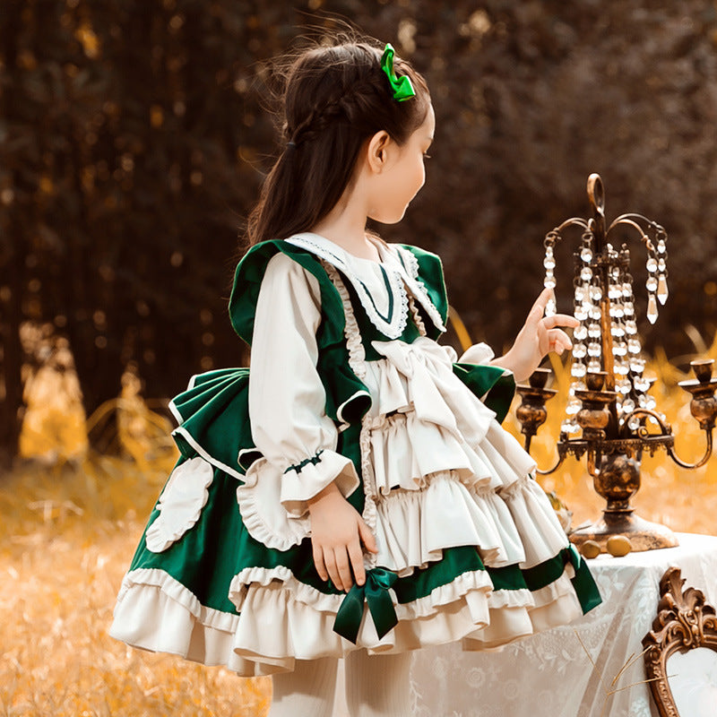 Baby Girl Christmas Lolita Fluffy Princess Party Dress - Elegant Holiday Outfit for Toddler Girls | Perfect for Christmas Photos, Birthday Parties & Special Occasions
