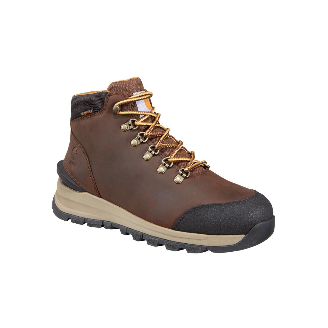 **Gilmore 5 Inch Soft Toe Waterproof Work Boots for Men - Dark Brown - Ideal for Construction, Hiking & Outdoor Activities**