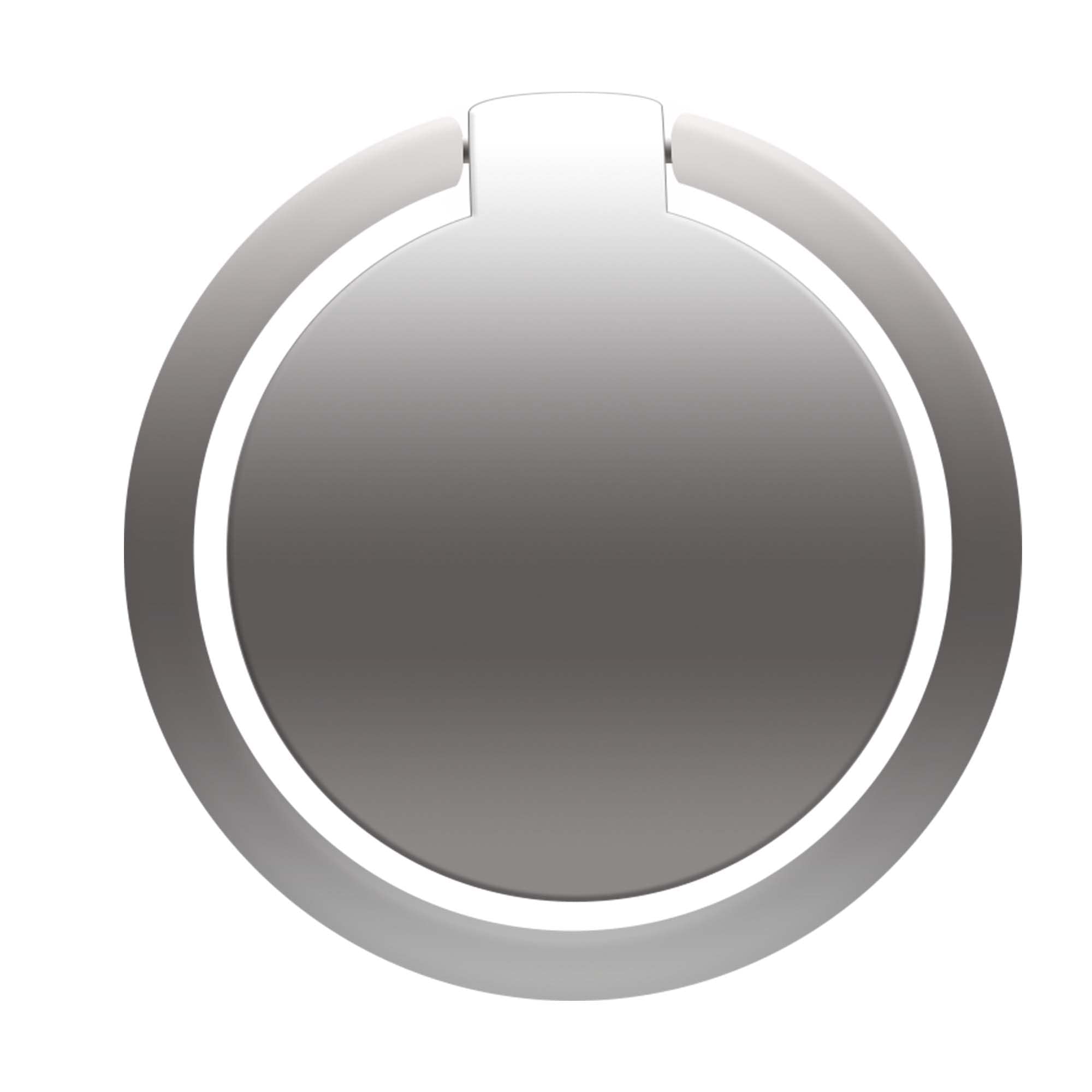 360° Rotating Phone Grip Ring Holder - Shiny Polished Chrome Finger Stand for iPhone Samsung Galaxy (Perfect for Selfies, Videos & Hands-Free Viewing)