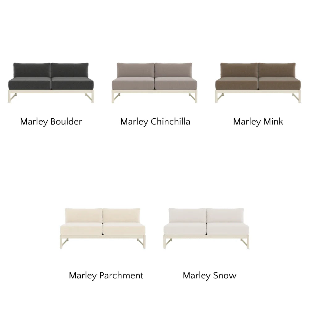 Breeze XL Outdoor 2-Seat Armless Sofa - Waterproof Patio Furniture for Garden, Poolside & Balcony Relaxation