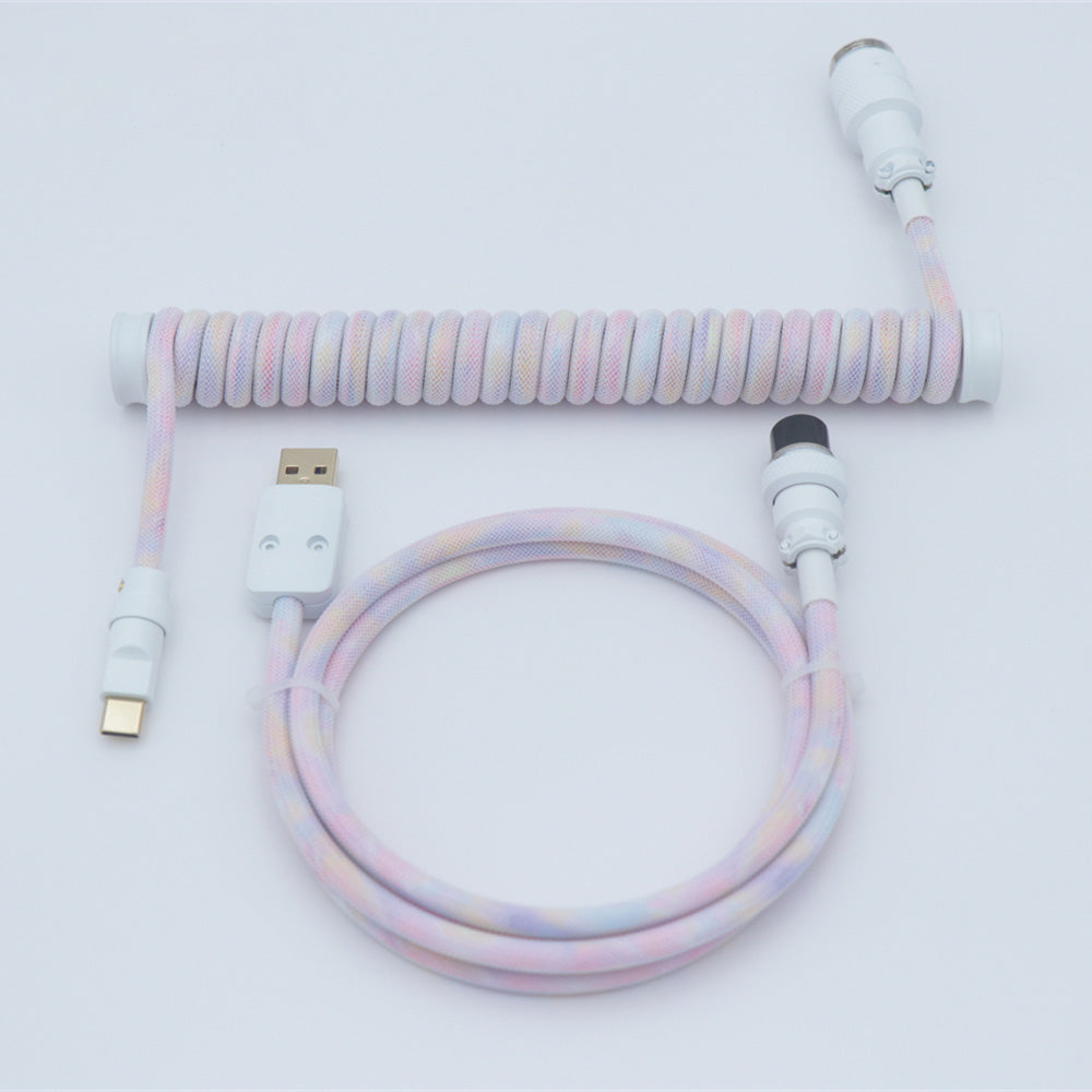 YUNZII Mystery Bundles - Handmade Pastel Aviator Coiled Cable for Keyboard & Gaming Accessories | Perfect for Mechanical Keyboards, PC Setup, and Gift Giving