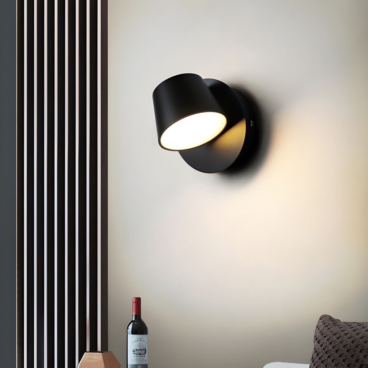 Angle Adjustable Plug-in Wall Lamp - Dimmable LED Night Light for Bedroom, Nursery, Hallway & Stairs - Soft Warm White Lighting